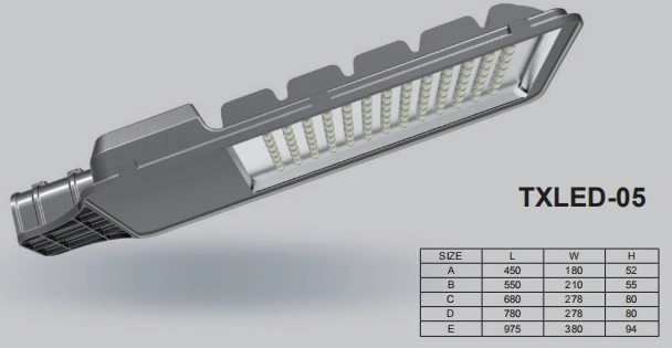 100W LED Solar Street Lamp Single Arm with 15A Charge Controller Galvanized Tapered Pole