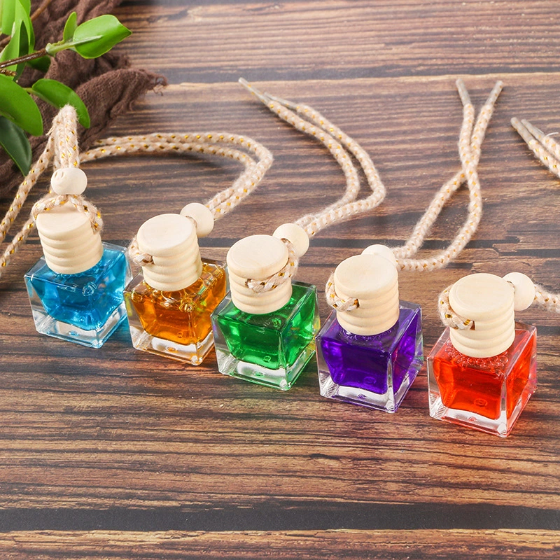 7ml 8ml Car Hanging Perfume Air Fresheners Clear Glass Fragrance Essential Oil Diffuser