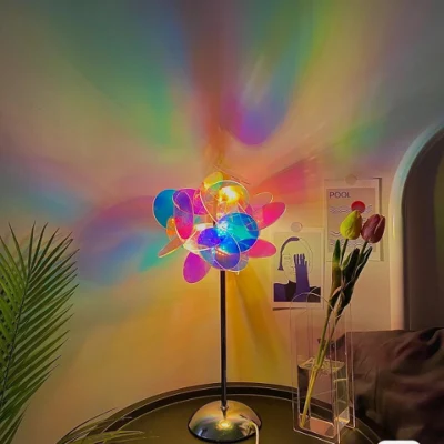 Nouvelle chambre Aurora atmosphère LED veilleuse acrylique bricolage épissage coloré lampe de Table en gros pour la maison salon décoration