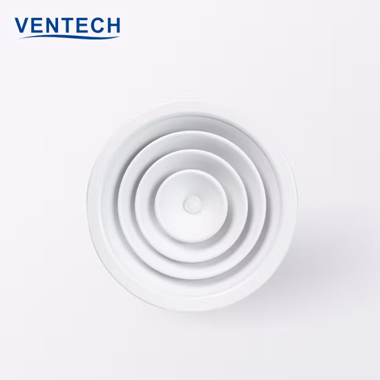Diffuseur de plafond rond en aluminium de diffuseur d'air d'approvisionnement en aluminium de conduit flexible de système de la CAHT